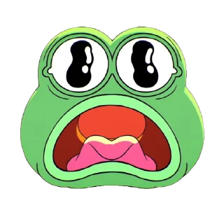 😲 emoji PEPE THE COIN Telegram sticker 5 of 20