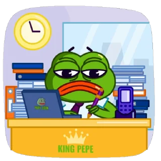 😮‍💨 emoji PEPE THE COIN Telegram sticker 10 of 20