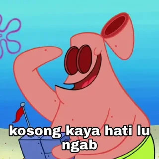 🤙 emoji Stiker Patrick ngab . @stikerrandomboy Telegram sticker 14 of 21