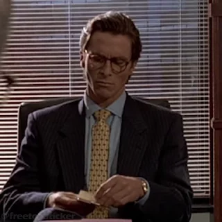 📇 emoji American Psycho @moviestickerss Telegram sticker 17 of 45