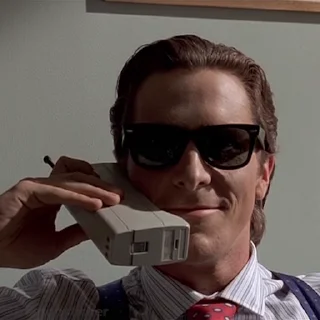 📞 emoji American Psycho @moviestickerss Telegram sticker 1 of 45