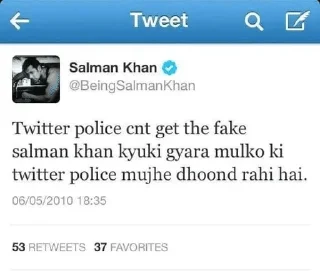 Sticker from salman khan tweets