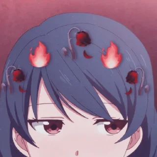 🔥 emoji Rui tachibina @hinatastick X @wallgun Telegram sticker 13 of 33