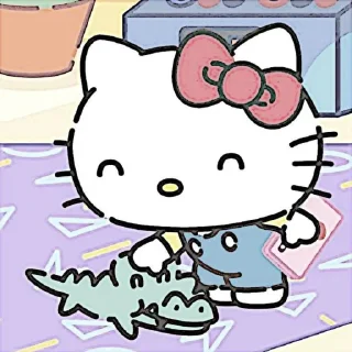 🥰 emoji 𓏲࣪  hello kitty pastel! {❀- @scribbnle} Telegram sticker 2 of 12