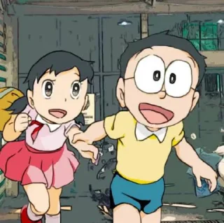 🏃 emoji Shizuka❤️Nobita Telegram sticker 13 of 43