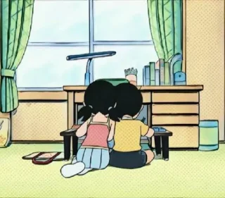 📚 emoji Shizuka❤️Nobita Telegram sticker 16 of 43