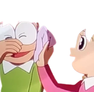 😭 emoji Shizuka❤️Nobita Telegram sticker 5 of 43