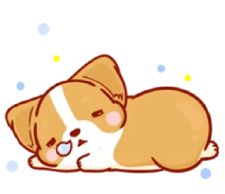 😴 emoji corgi in-love | @cutestickers4you Telegram sticker 22 of 37
