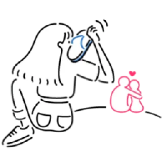 😜 emoji minimalist's love | @cutestickers4you Telegram sticker 15 of 40