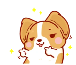 😉 emoji corgi in-love | @cutestickers4you Telegram sticker 11 of 37