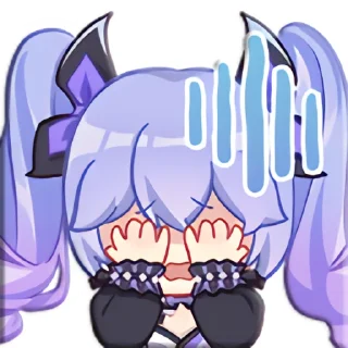 😇 emoji 向晚2.0装扮表情 @Rosmontis Telegram sticker 12 of 26