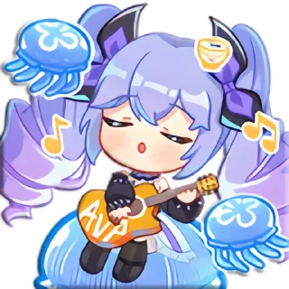 🎸 emoji 向晚2.0装扮表情 @Rosmontis Telegram sticker 5 of 26