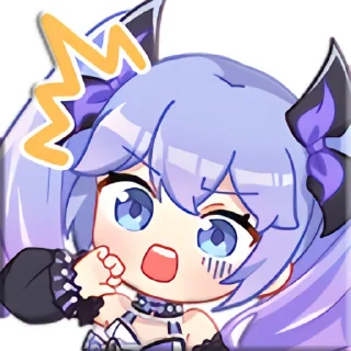 😨 emoji 向晚2.0装扮表情 @Rosmontis Telegram sticker 24 of 26