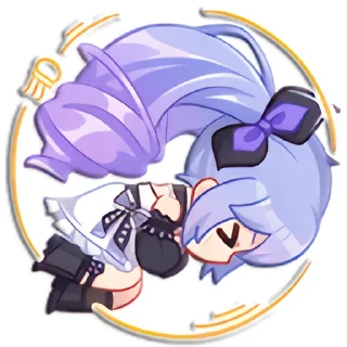 😇 emoji 向晚2.0装扮表情 @Rosmontis Telegram sticker 9 of 26