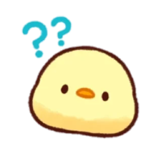 ❓ emoji cute chick Emoji Telegram sticker 17 of 32