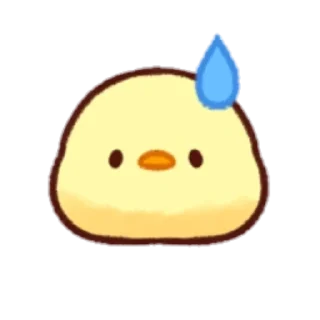 😓 emoji cute chick Emoji Telegram sticker 13 of 32
