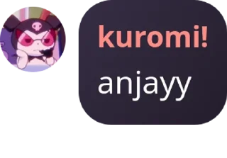 👆 emoji Pretty Kuromi Telegram sticker 6 of 27
