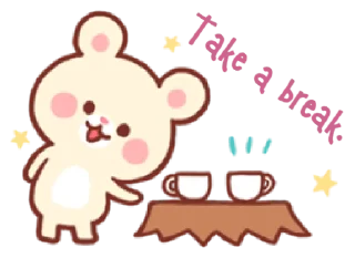 ☕️ emoji bear & bunny | @cutestickers4you Telegram sticker 19 of 35