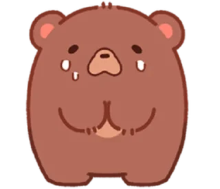 😢 emoji choco bear | @cutestickers4you Telegram sticker 20 of 20