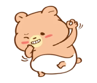 😜 emoji baby bear Cha-cha| @cutestickers4you Telegram sticker 18 of 40
