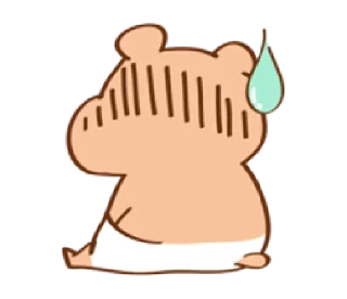 😓 emoji baby bear Cha-cha| @cutestickers4you Telegram sticker 6 of 40