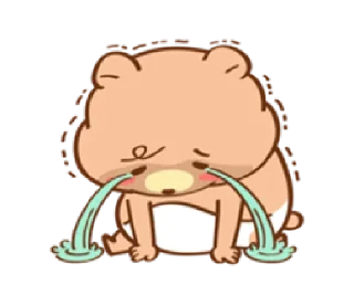 😭 emoji baby bear Cha-cha| @cutestickers4you Telegram sticker 13 of 40