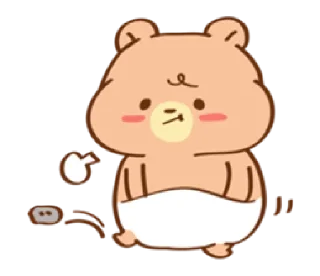 😕 emoji baby bear Cha-cha| @cutestickers4you Telegram sticker 10 of 40