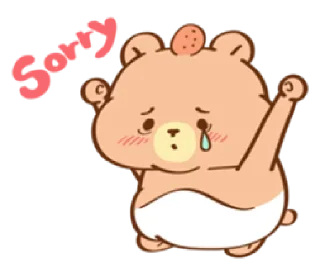 😥 emoji baby bear Cha-cha| @cutestickers4you Telegram sticker 19 of 40