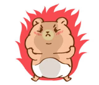 😡 emoji baby bear Cha-cha| @cutestickers4you Telegram sticker 12 of 40