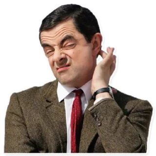 🤔 emoji Mr. Bean Telegram sticker 7 of 31