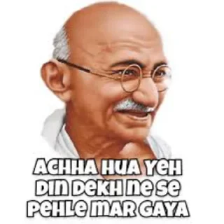 🤲 emoji Gandhi Telegram sticker 19 of 36
