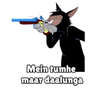 🔫 emoji @stickersbag 🌟 Tom & jerry text 💖 Telegram sticker 12 of 80