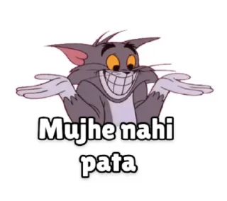 🤷‍♂ emoji @stickersbag 🌟 Tom & jerry text 💖 Telegram sticker 18 of 80