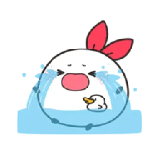 😭 emoji chick & bunny | @cutestickers4you Telegram sticker 13 of 20
