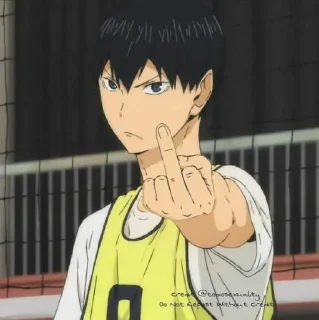 😜 emoji Meme haikyuu @crystalstickers Telegram sticker 13 of 77