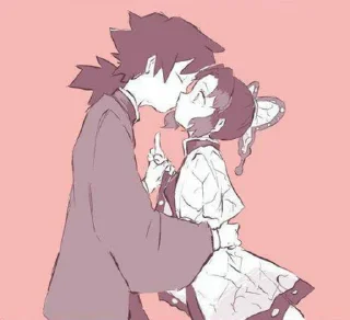💜 emoji Shinobu x Giyuu Dilly's Telegram sticker 8 of 58