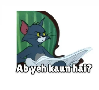 😒 emoji @stickersbag 🌟 Tom & jerry text 💖 Telegram sticker 10 of 80