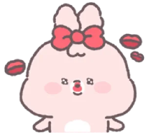 😘 emoji baby rabbit shuu | @cutestickers4you Telegram sticker 13 of 20