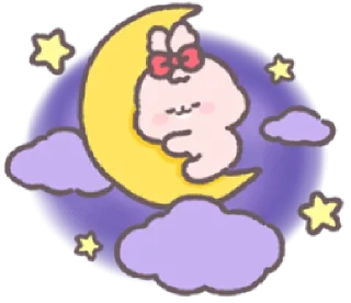😴 emoji baby rabbit shuu | @cutestickers4you Telegram sticker 19 of 20