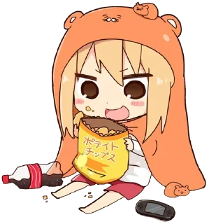 🍟 emoji @stickersbag 💖 Umaru 🧚‍♀ Telegram sticker 15 of 66