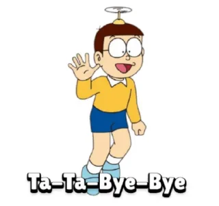 👋 emoji @stickersbag 💖 Nobita Doraemon Telegram sticker 10 of 60