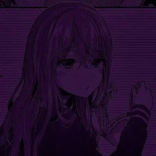 💜 emoji Anime girls purple aesthetic (@VoidStickers) Telegram sticker 9 of 45