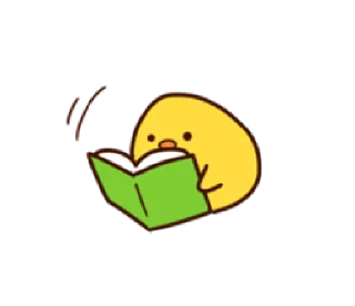 📖 emoji Cheerful Chick | @cutestickers4you Telegram sticker 22 of 40