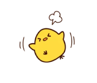 😤 emoji Cheerful Chick | @cutestickers4you Telegram sticker 21 of 40