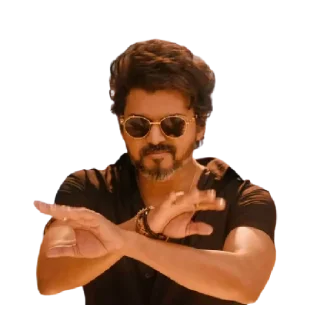 😎 emoji Thalapathy vijay || @Goku_ke_stickers Telegram sticker 15 of 39