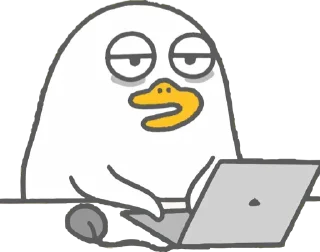 😩 emoji ducky liu Telegram sticker 9 of 47