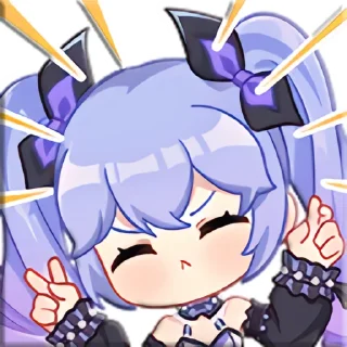 🤩 emoji 向晚2.0装扮表情 @Rosmontis Telegram sticker 15 of 26