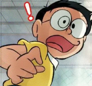😱 emoji @stickersbag 🌟 Nobita 🍃🌸 Telegram sticker 6 of 50