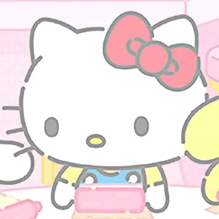 👀 emoji 𓏲࣪  hello kitty pastel! {❀- @scribbnle} Telegram sticker 6 of 12