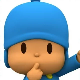 🤫 emoji 𓏲࣪  pocoyo unfilt! {❀- @scribbnle} Telegram sticker 5 of 10